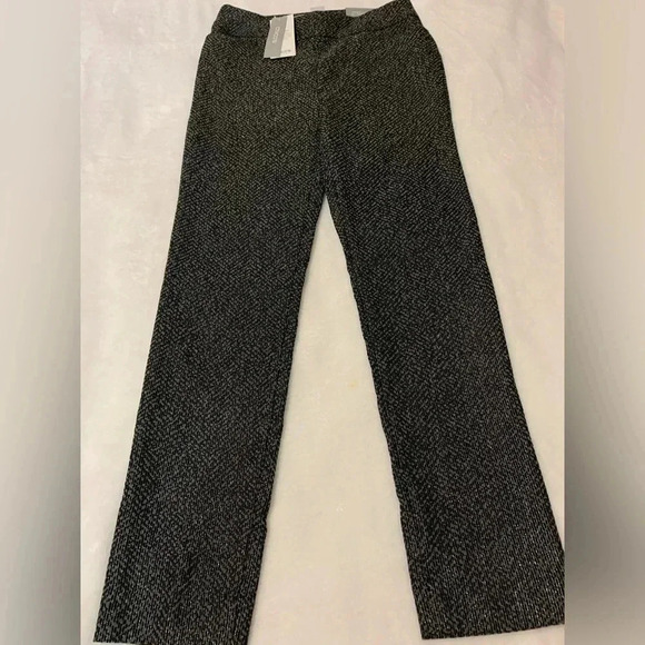 Chico's Women's Black Ankle Pants So Slimming BrigitteSlim Leg Shine Size 2R NWT - Picture 2 of 10